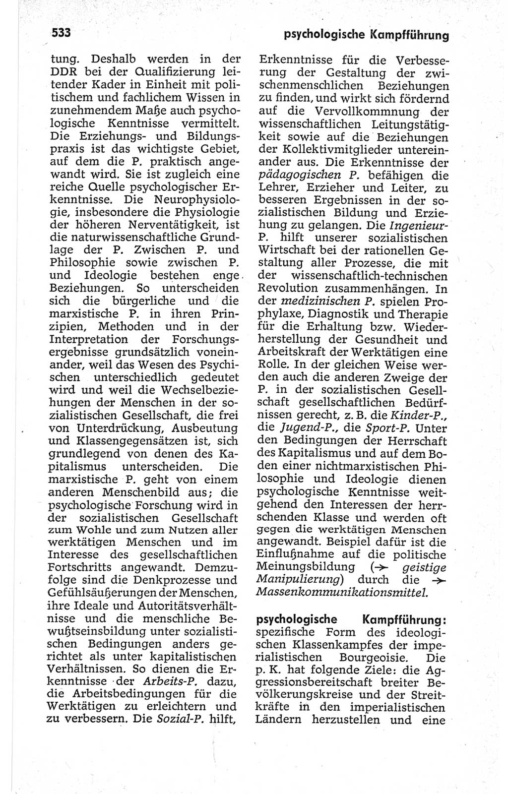 Kleines politisches Wörterbuch [Deutsche Demokratische Republik (DDR)] 1967, Seite 533 (Kl. pol. Wb. DDR 1967, S. 533)