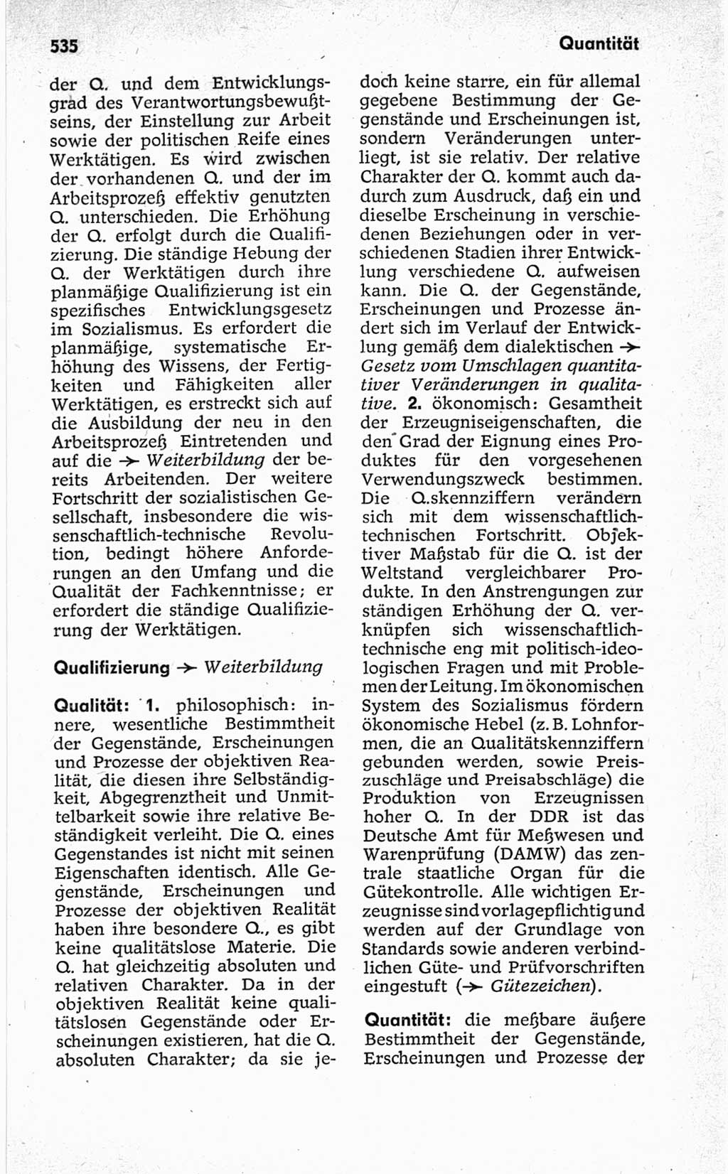 Kleines politisches Wörterbuch [Deutsche Demokratische Republik (DDR)] 1967, Seite 535 (Kl. pol. Wb. DDR 1967, S. 535)