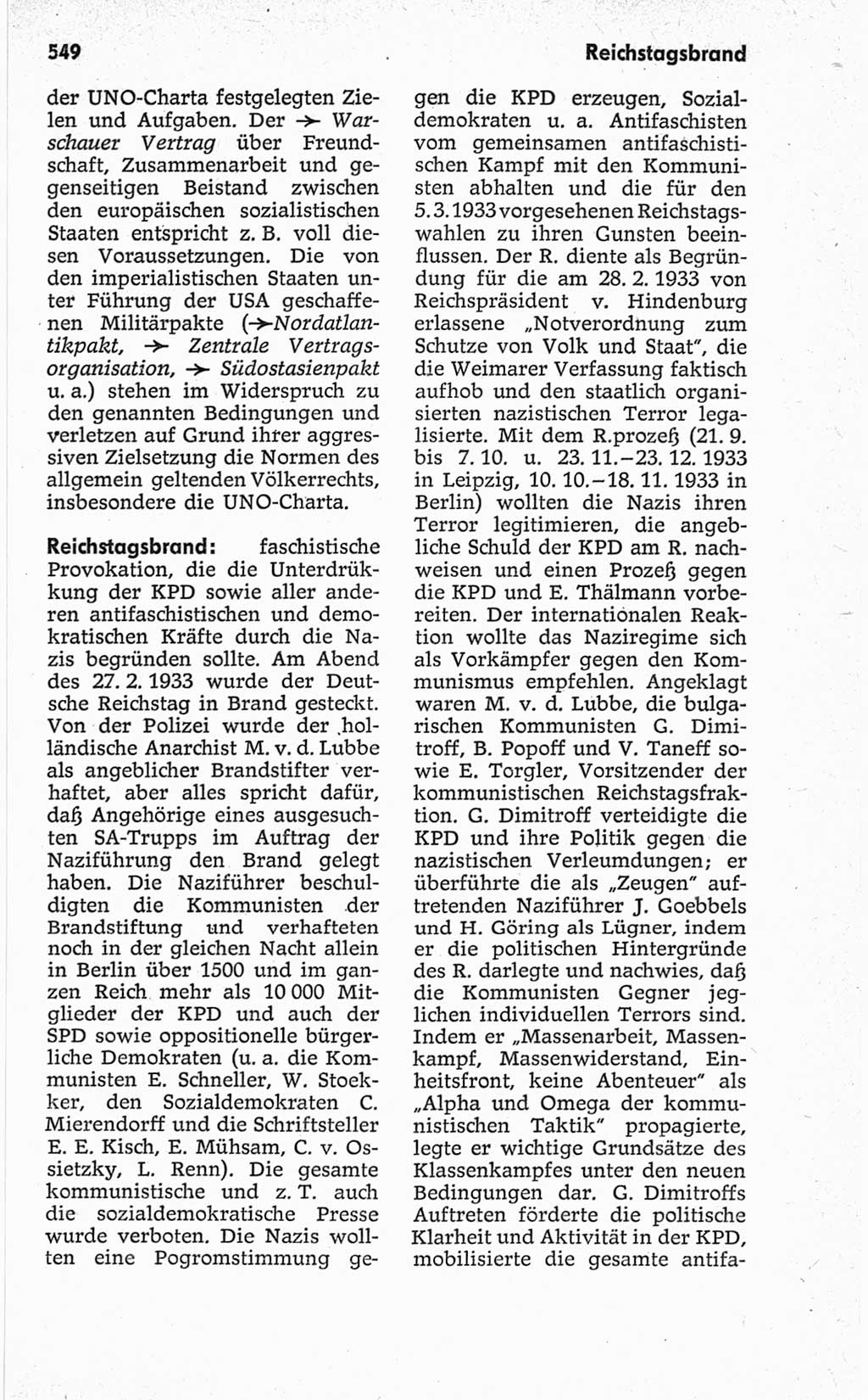 Kleines politisches Wörterbuch [Deutsche Demokratische Republik (DDR)] 1967, Seite 549 (Kl. pol. Wb. DDR 1967, S. 549)
