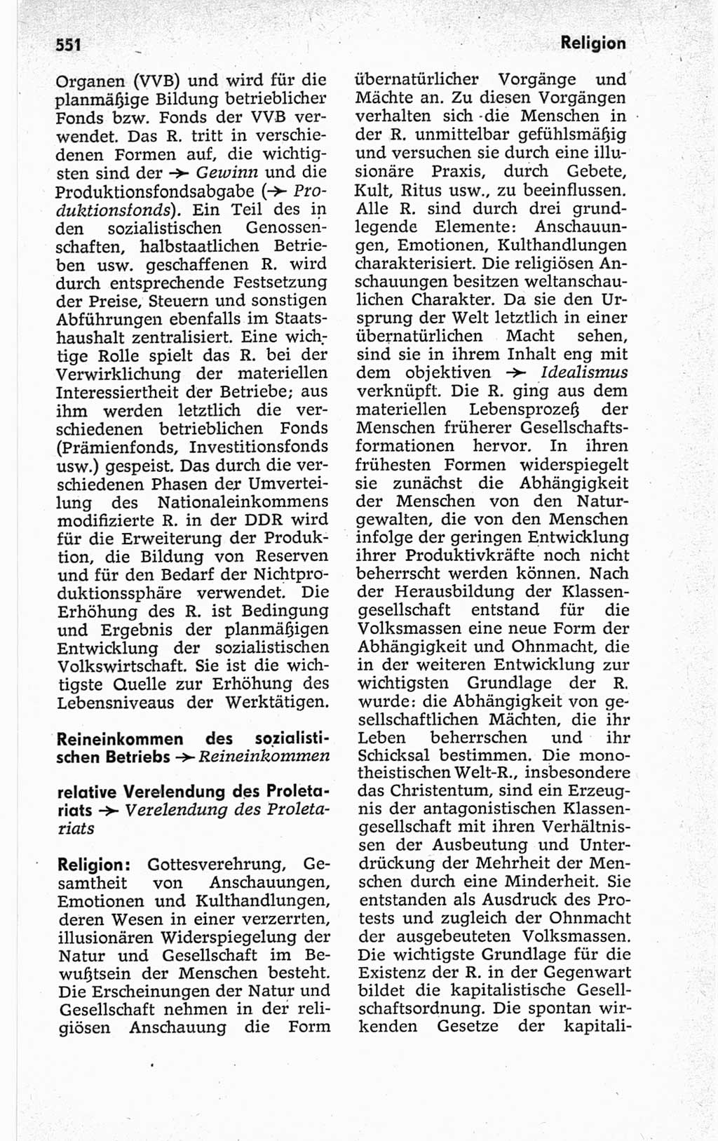 Kleines politisches Wörterbuch [Deutsche Demokratische Republik (DDR)] 1967, Seite 551 (Kl. pol. Wb. DDR 1967, S. 551)