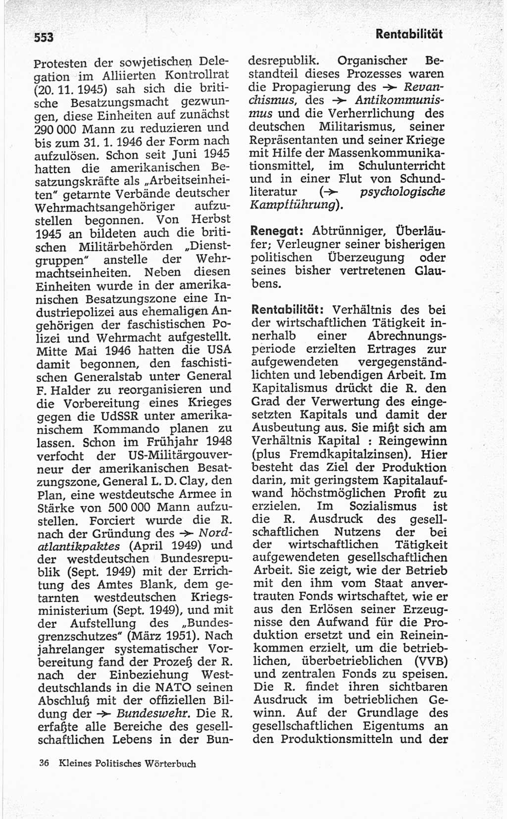 Kleines politisches Wörterbuch [Deutsche Demokratische Republik (DDR)] 1967, Seite 553 (Kl. pol. Wb. DDR 1967, S. 553)