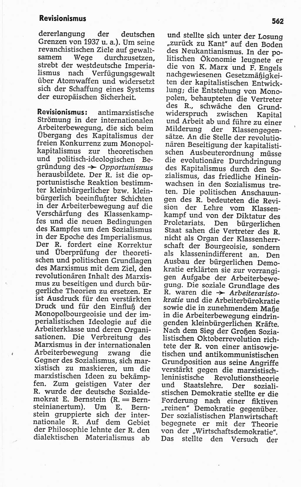 Kleines politisches Wörterbuch [Deutsche Demokratische Republik (DDR)] 1967, Seite 562 (Kl. pol. Wb. DDR 1967, S. 562)