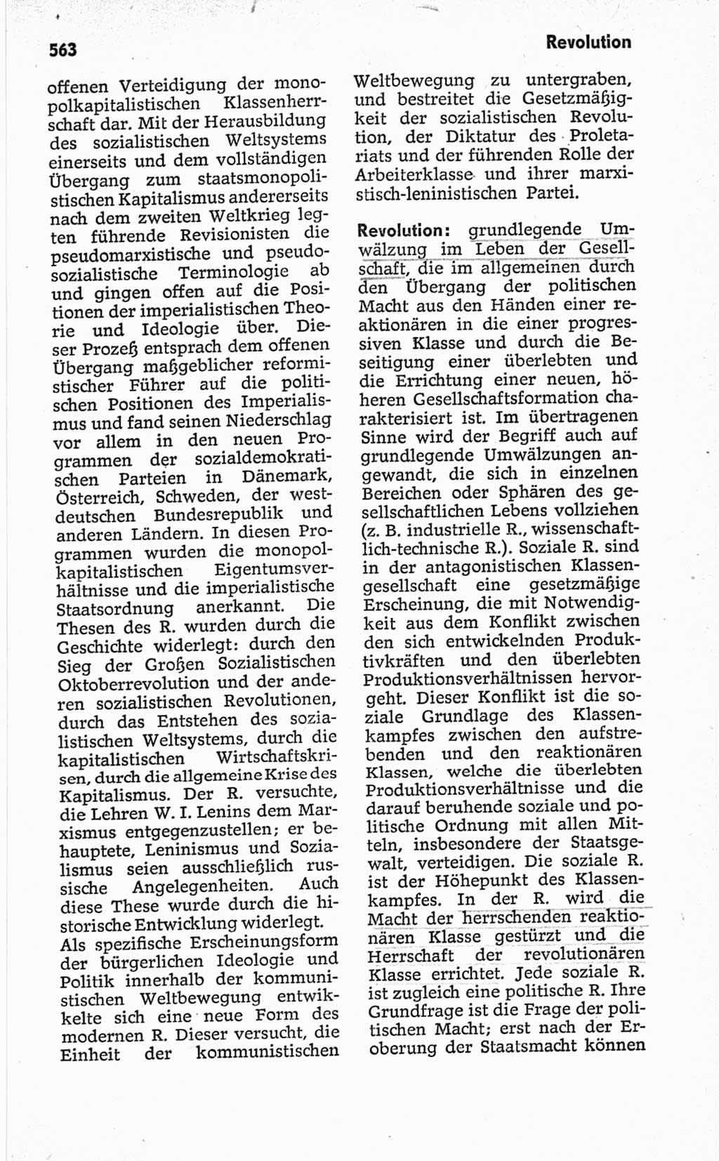 Kleines politisches Wörterbuch [Deutsche Demokratische Republik (DDR)] 1967, Seite 563 (Kl. pol. Wb. DDR 1967, S. 563)