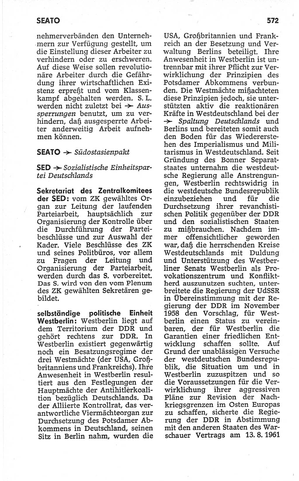 Kleines politisches Wörterbuch [Deutsche Demokratische Republik (DDR)] 1967, Seite 572 (Kl. pol. Wb. DDR 1967, S. 572)