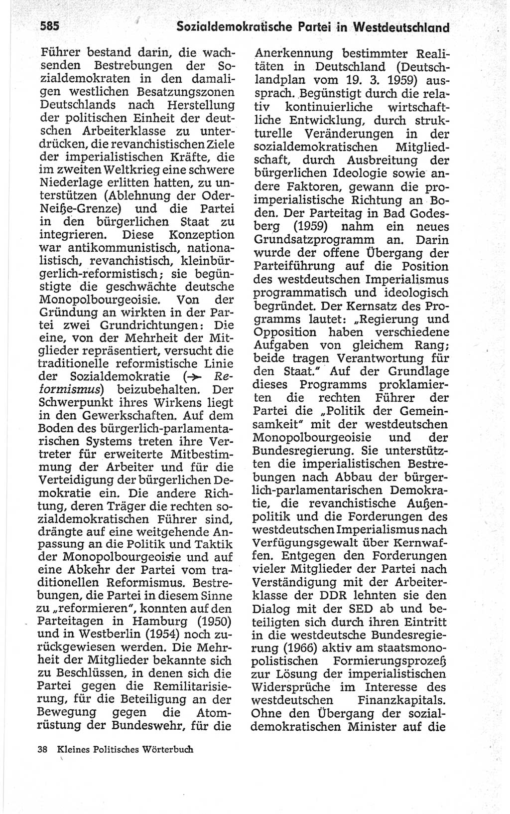 Kleines politisches Wörterbuch [Deutsche Demokratische Republik (DDR)] 1967, Seite 585 (Kl. pol. Wb. DDR 1967, S. 585)