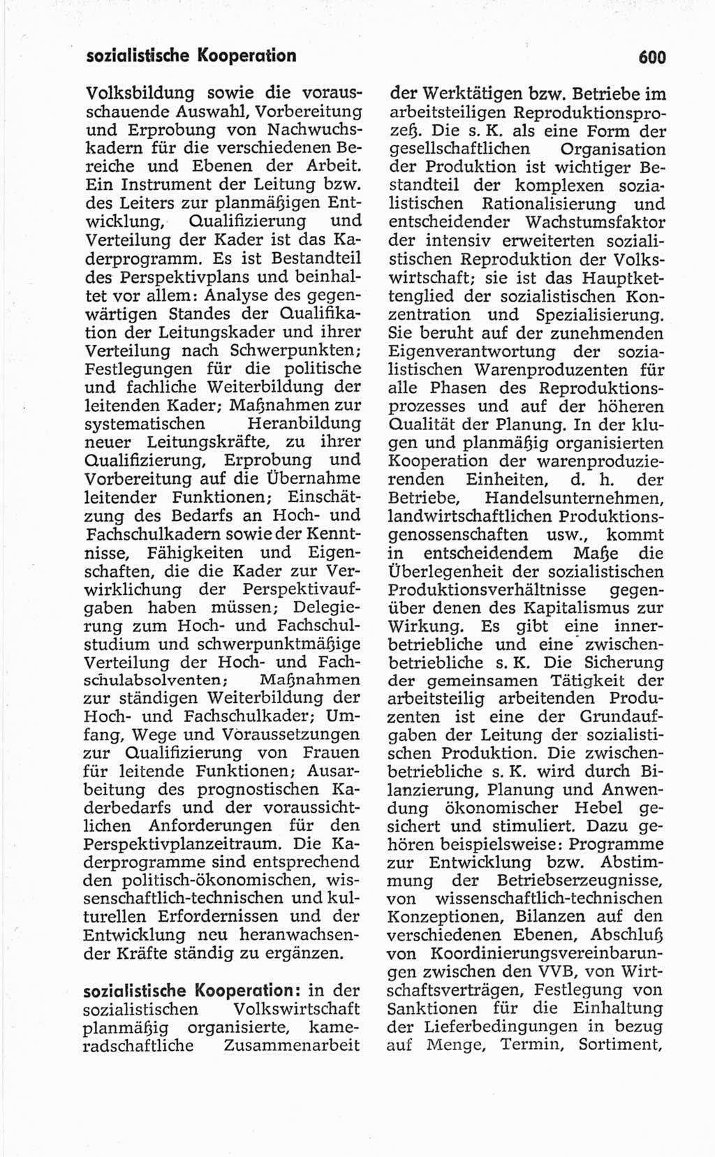 Kleines politisches Wörterbuch [Deutsche Demokratische Republik (DDR)] 1967, Seite 600 (Kl. pol. Wb. DDR 1967, S. 600)