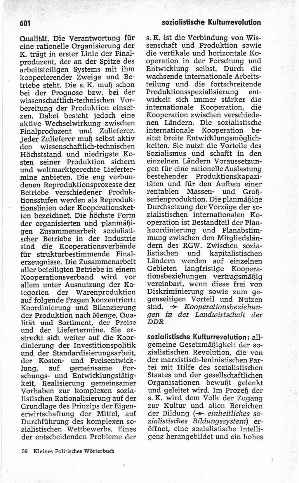Kleines politisches Wörterbuch [Deutsche Demokratische Republik (DDR)] 1967, Seite 601 (Kl. pol. Wb. DDR 1967, S. 601)