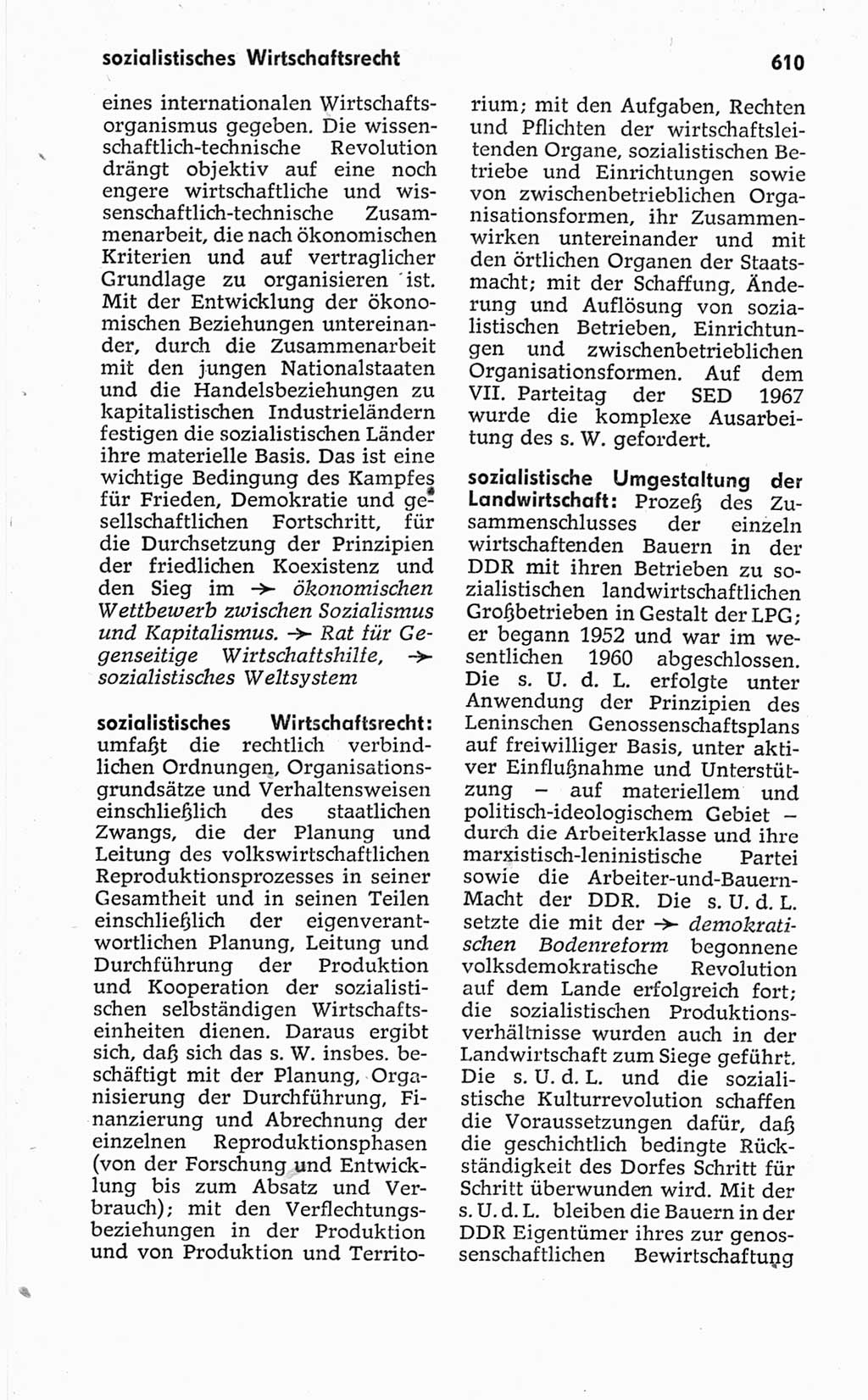 Kleines politisches Wörterbuch [Deutsche Demokratische Republik (DDR)] 1967, Seite 610 (Kl. pol. Wb. DDR 1967, S. 610)