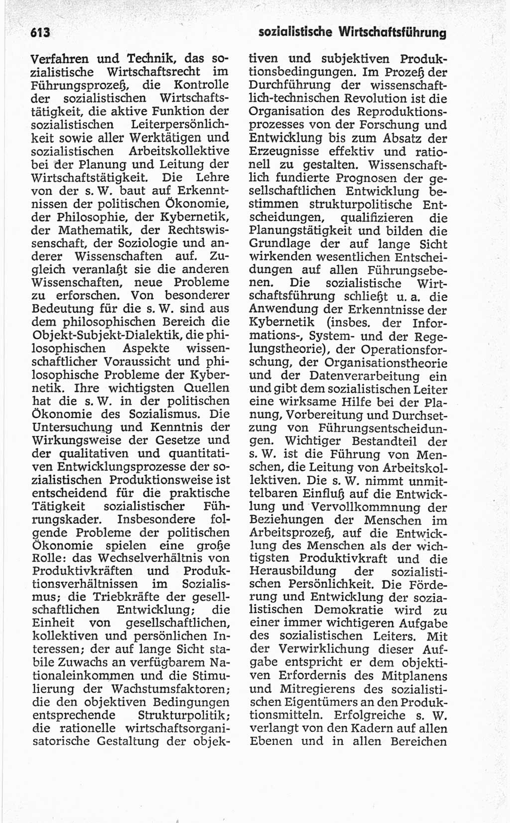 Kleines politisches Wörterbuch [Deutsche Demokratische Republik (DDR)] 1967, Seite 613 (Kl. pol. Wb. DDR 1967, S. 613)