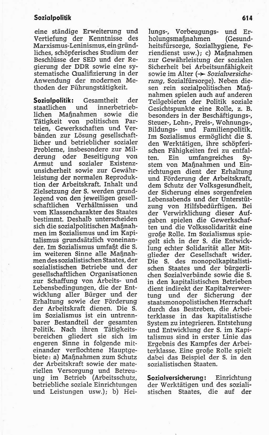Kleines politisches Wörterbuch [Deutsche Demokratische Republik (DDR)] 1967, Seite 614 (Kl. pol. Wb. DDR 1967, S. 614)