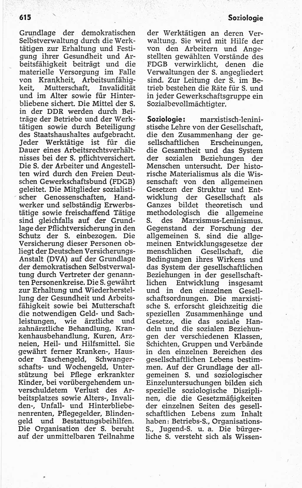 Kleines politisches Wörterbuch [Deutsche Demokratische Republik (DDR)] 1967, Seite 615 (Kl. pol. Wb. DDR 1967, S. 615)