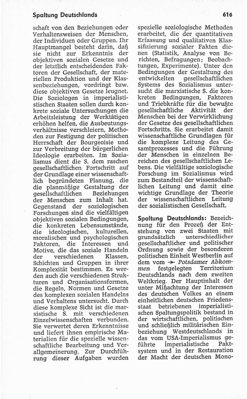 Kleines politisches Wörterbuch [Deutsche Demokratische Republik (DDR)] 1967, Seite 616 (Kl. pol. Wb. DDR 1967, S. 616)