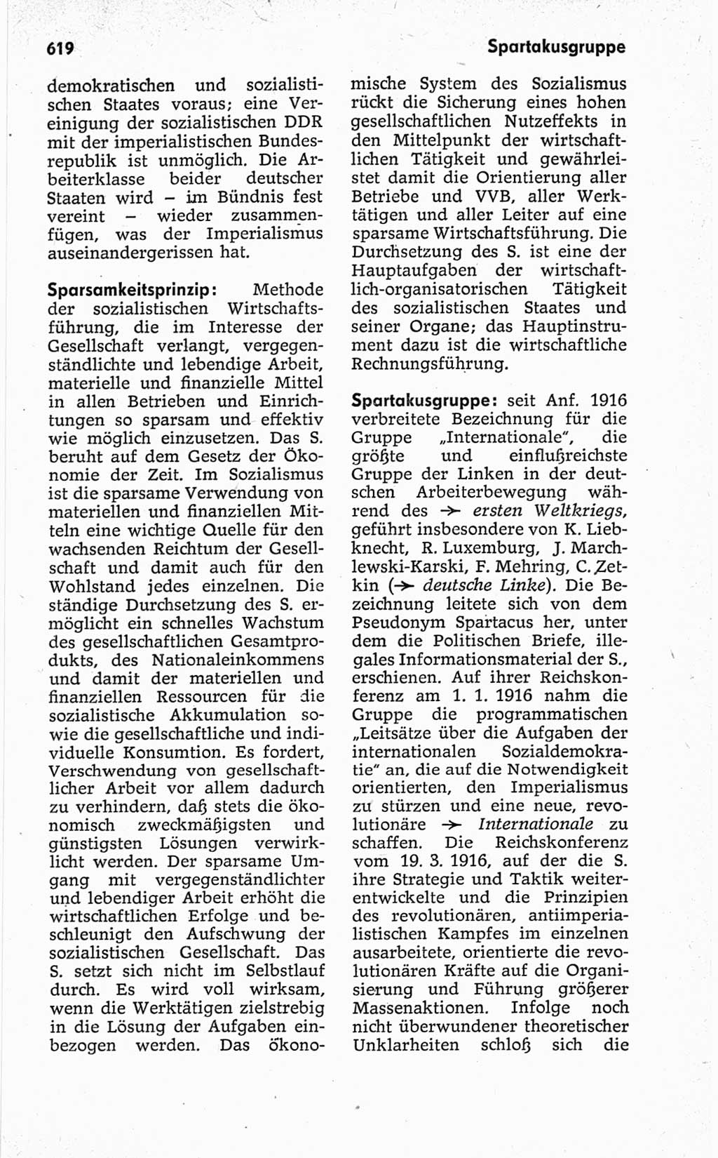 Kleines politisches Wörterbuch [Deutsche Demokratische Republik (DDR)] 1967, Seite 619 (Kl. pol. Wb. DDR 1967, S. 619)