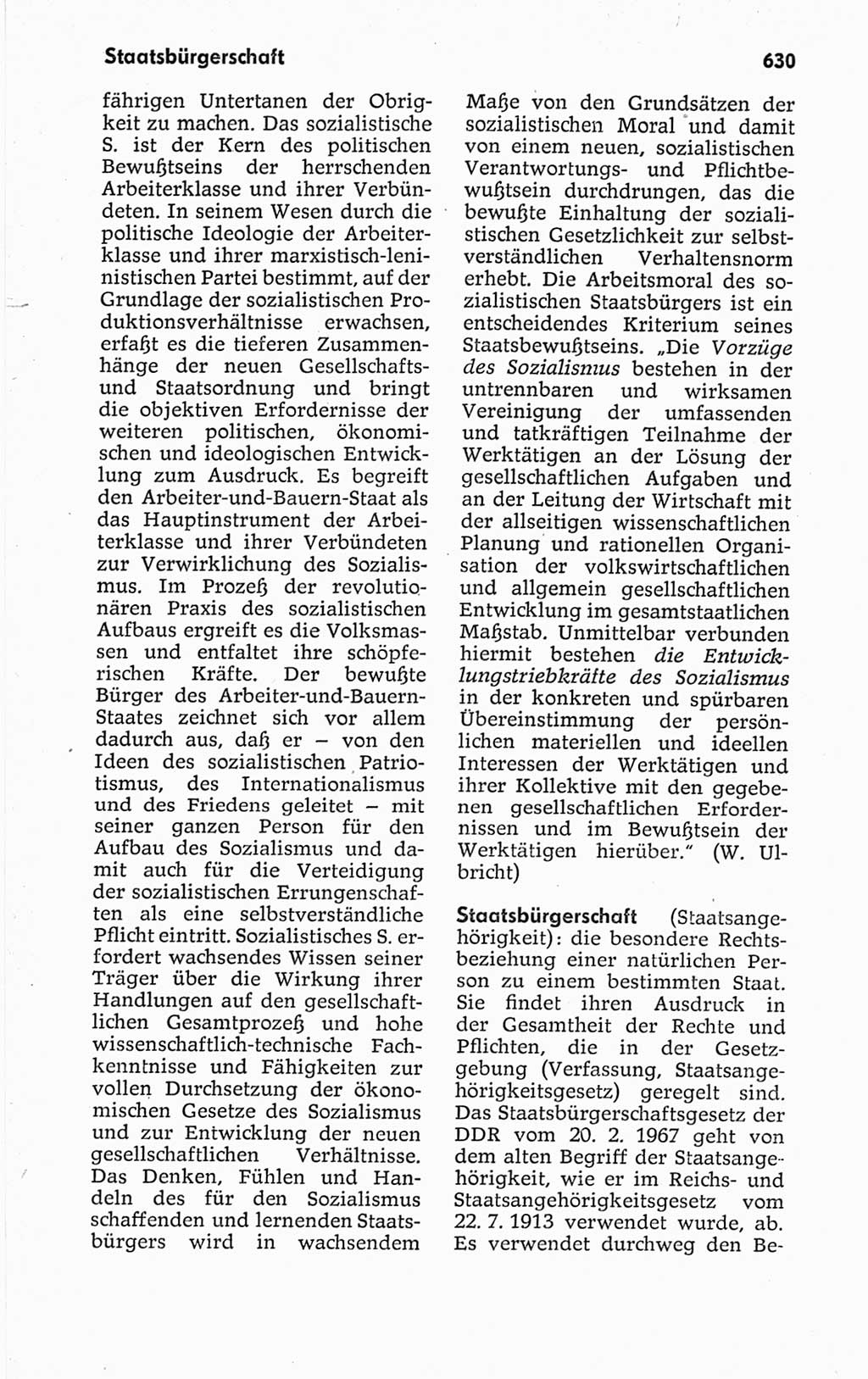Kleines politisches Wörterbuch [Deutsche Demokratische Republik (DDR)] 1967, Seite 630 (Kl. pol. Wb. DDR 1967, S. 630)