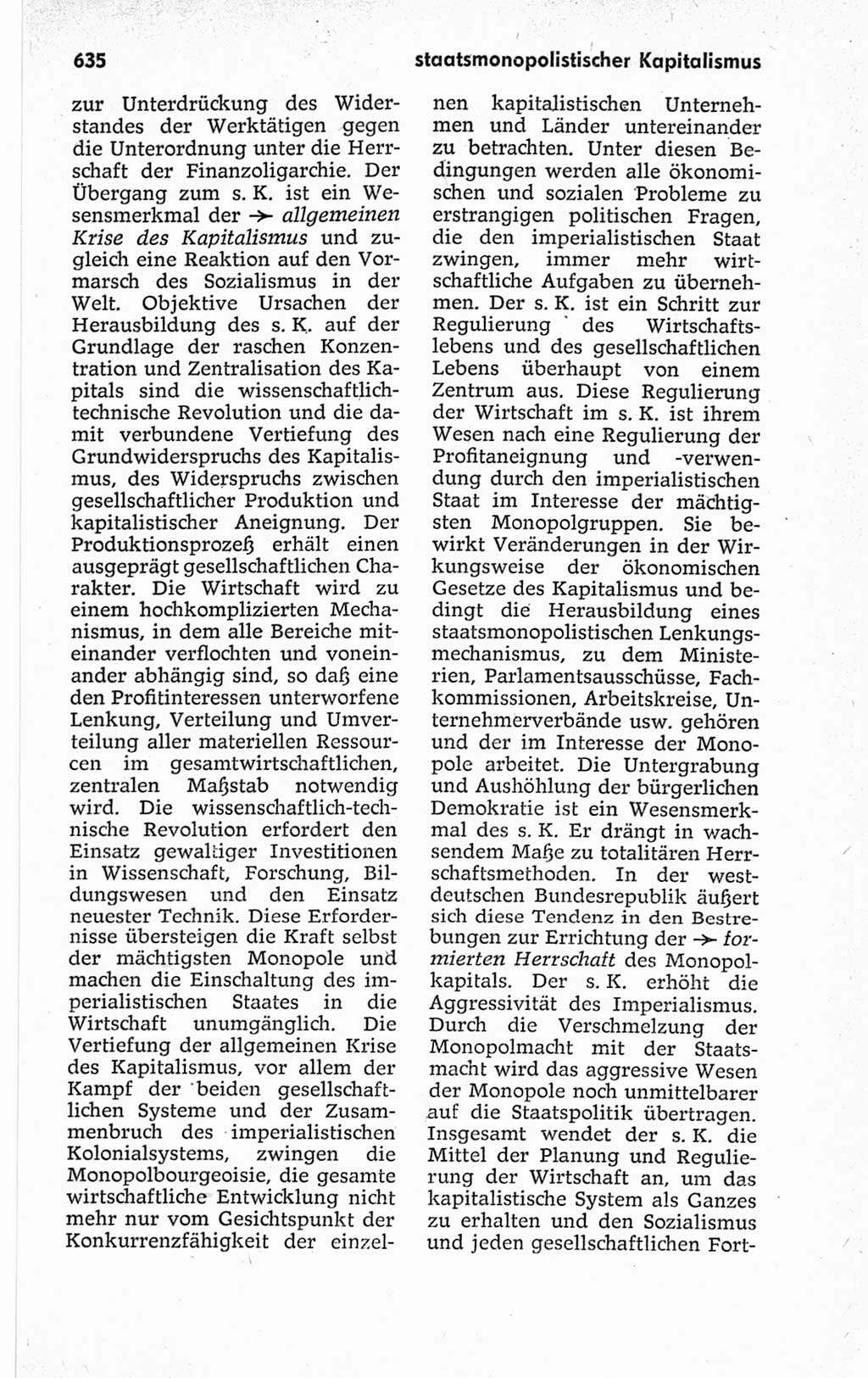 Kleines politisches Wörterbuch [Deutsche Demokratische Republik (DDR)] 1967, Seite 635 (Kl. pol. Wb. DDR 1967, S. 635)