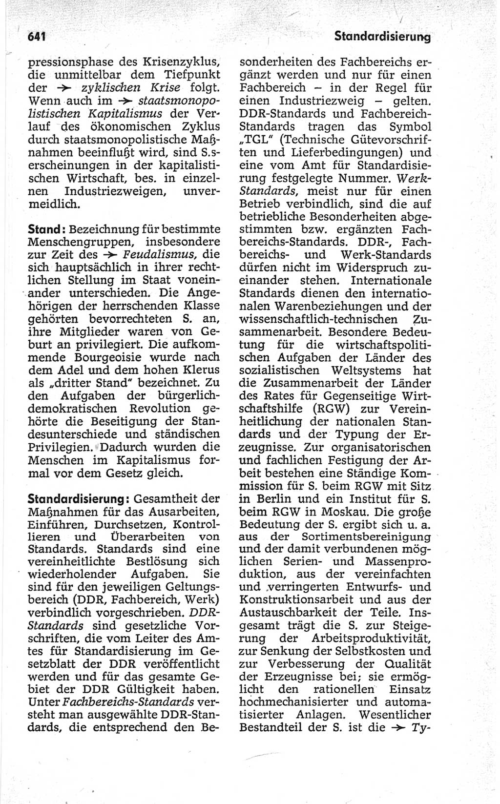Kleines politisches Wörterbuch [Deutsche Demokratische Republik (DDR)] 1967, Seite 641 (Kl. pol. Wb. DDR 1967, S. 641)