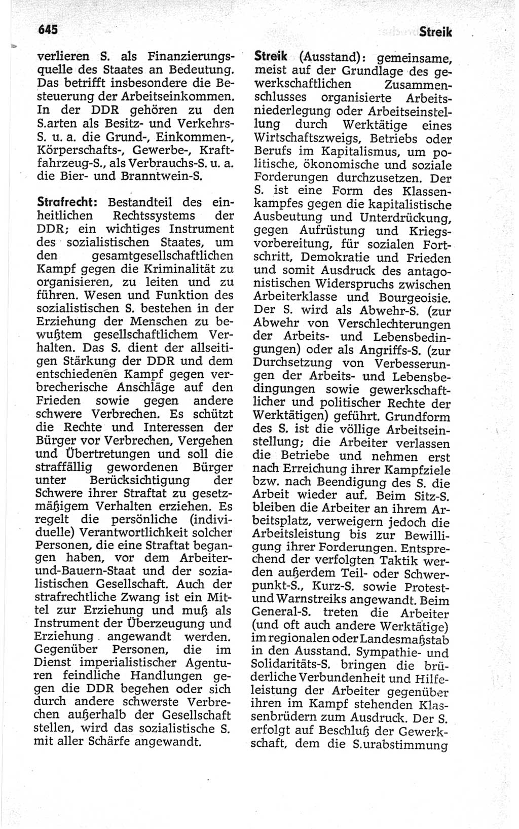 Kleines politisches Wörterbuch [Deutsche Demokratische Republik (DDR)] 1967, Seite 645 (Kl. pol. Wb. DDR 1967, S. 645)