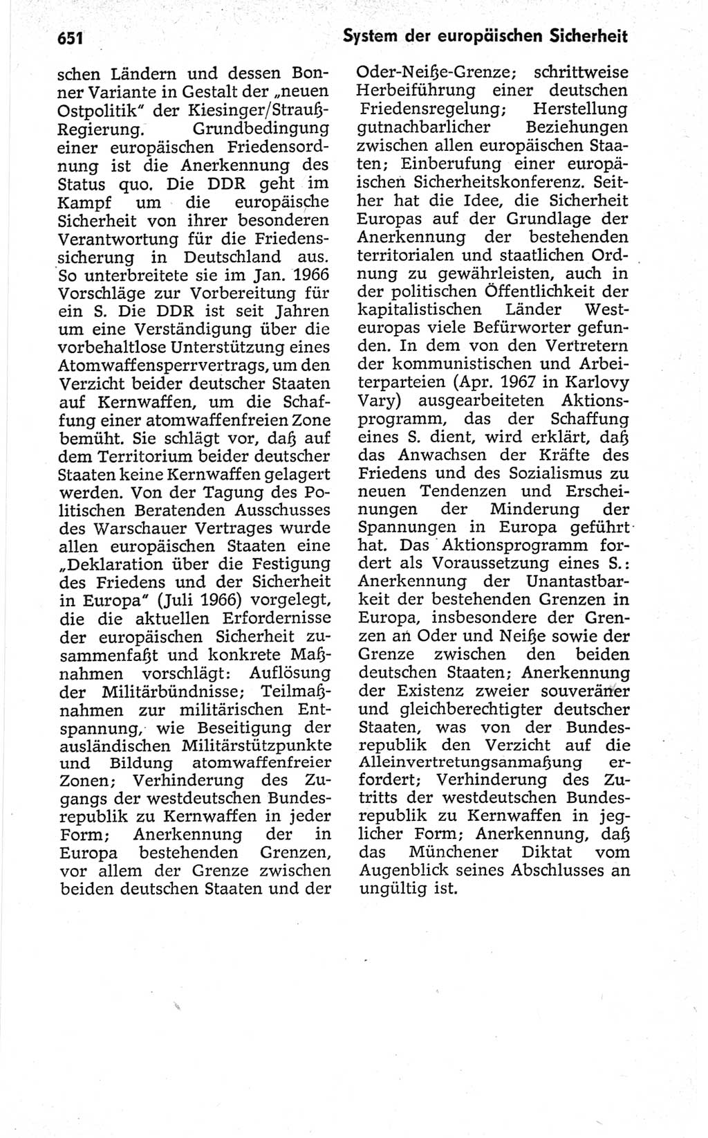 Kleines politisches Wörterbuch [Deutsche Demokratische Republik (DDR)] 1967, Seite 651 (Kl. pol. Wb. DDR 1967, S. 651)