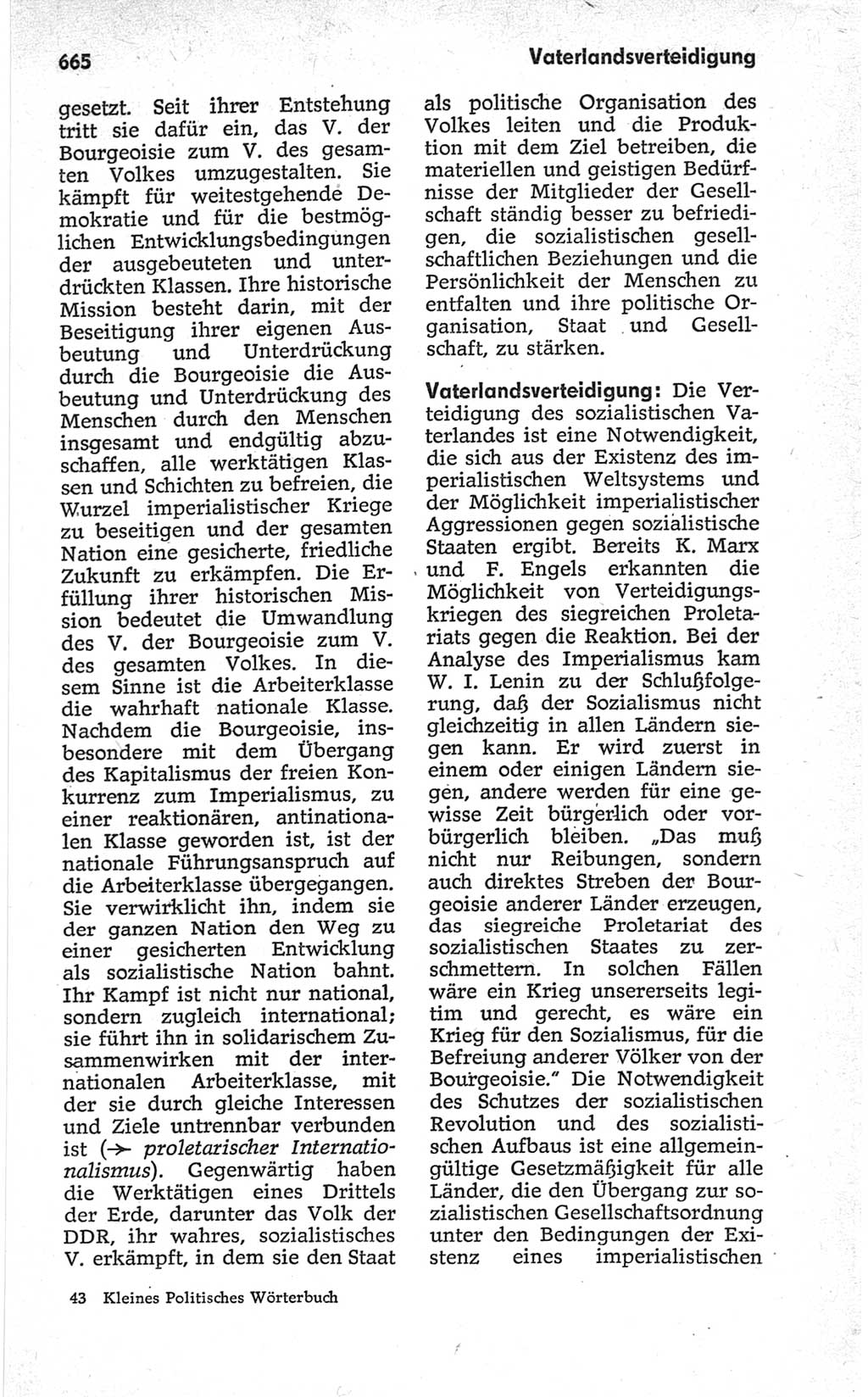 Kleines politisches Wörterbuch [Deutsche Demokratische Republik (DDR)] 1967, Seite 665 (Kl. pol. Wb. DDR 1967, S. 665)