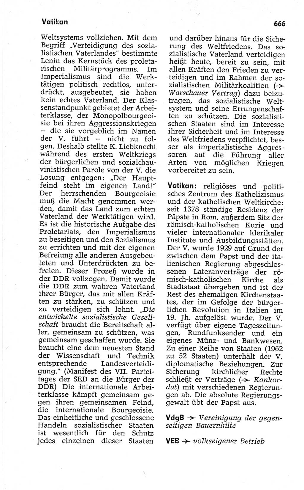 Kleines politisches Wörterbuch [Deutsche Demokratische Republik (DDR)] 1967, Seite 666 (Kl. pol. Wb. DDR 1967, S. 666)