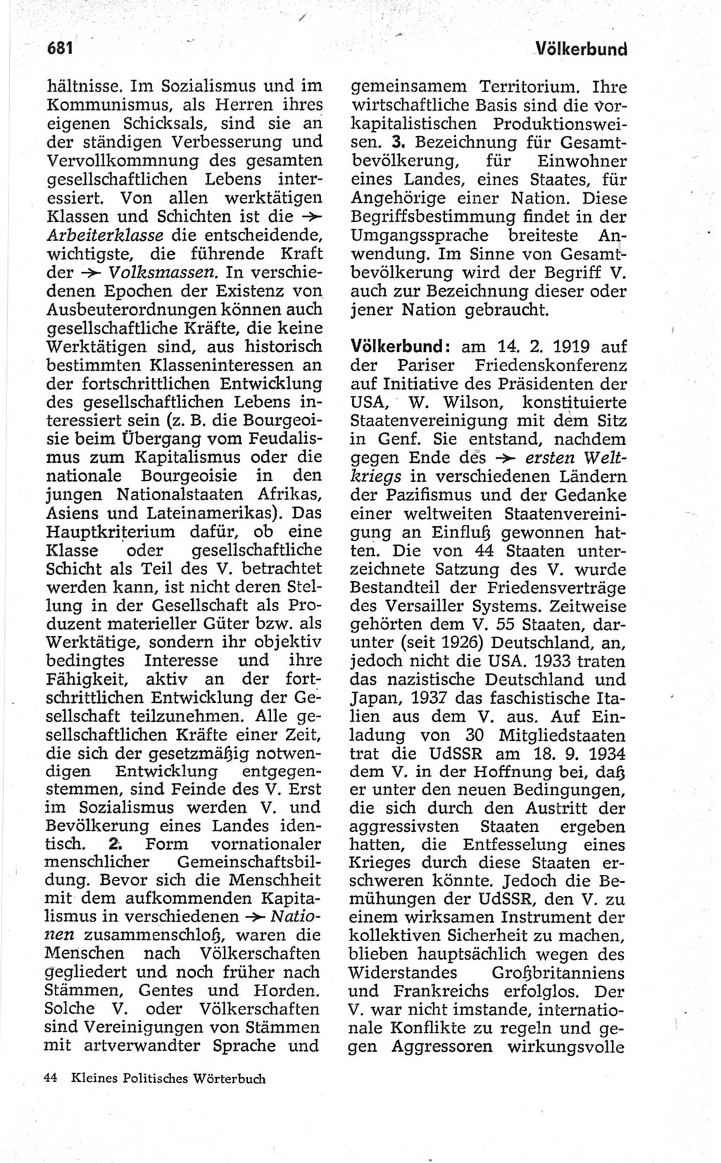 Kleines politisches Wörterbuch [Deutsche Demokratische Republik (DDR)] 1967, Seite 681 (Kl. pol. Wb. DDR 1967, S. 681)