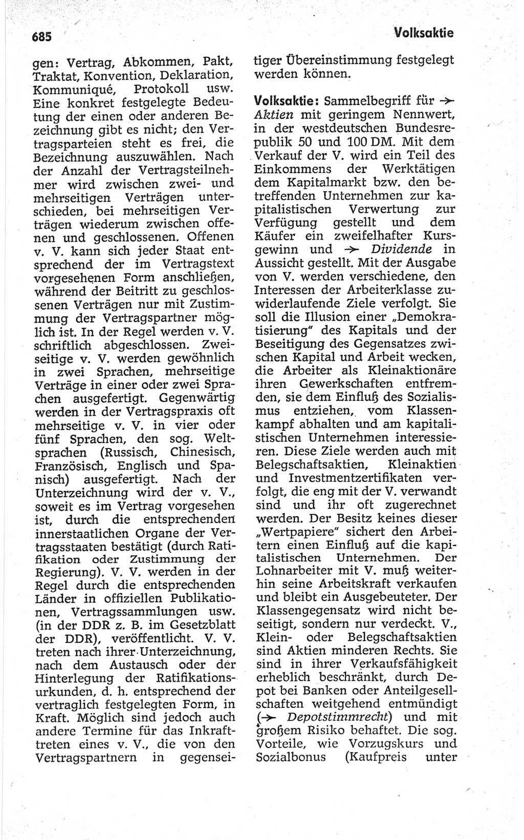 Kleines politisches Wörterbuch [Deutsche Demokratische Republik (DDR)] 1967, Seite 685 (Kl. pol. Wb. DDR 1967, S. 685)