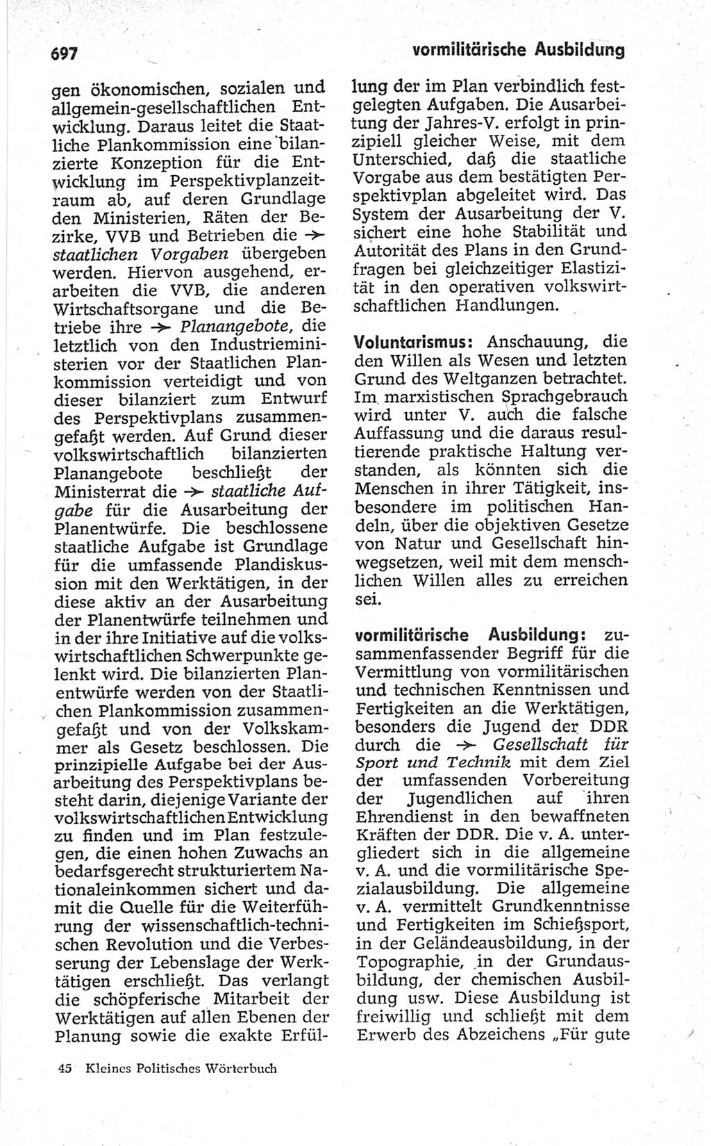 Kleines politisches Wörterbuch [Deutsche Demokratische Republik (DDR)] 1967, Seite 697 (Kl. pol. Wb. DDR 1967, S. 697)