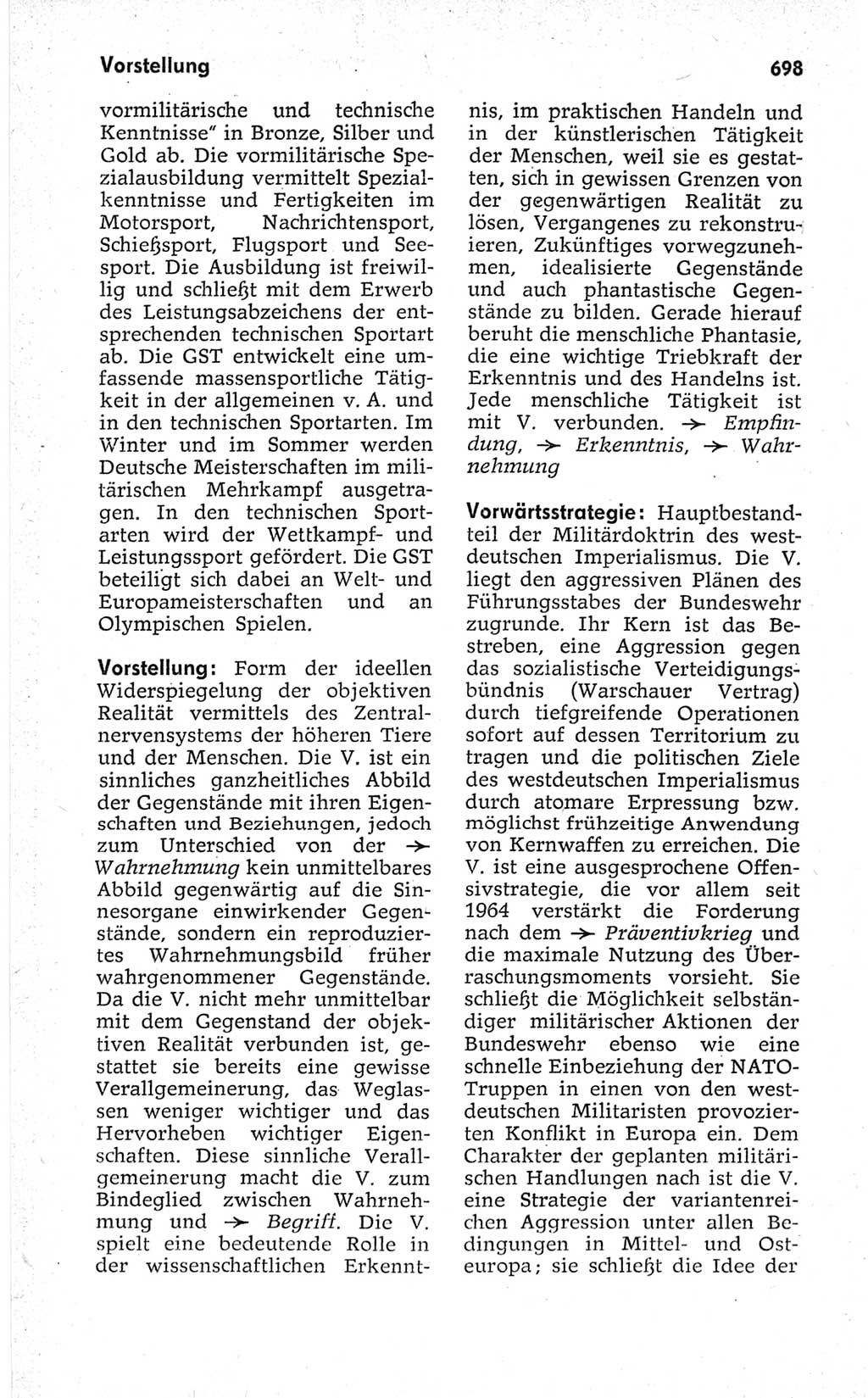 Kleines politisches Wörterbuch [Deutsche Demokratische Republik (DDR)] 1967, Seite 698 (Kl. pol. Wb. DDR 1967, S. 698)