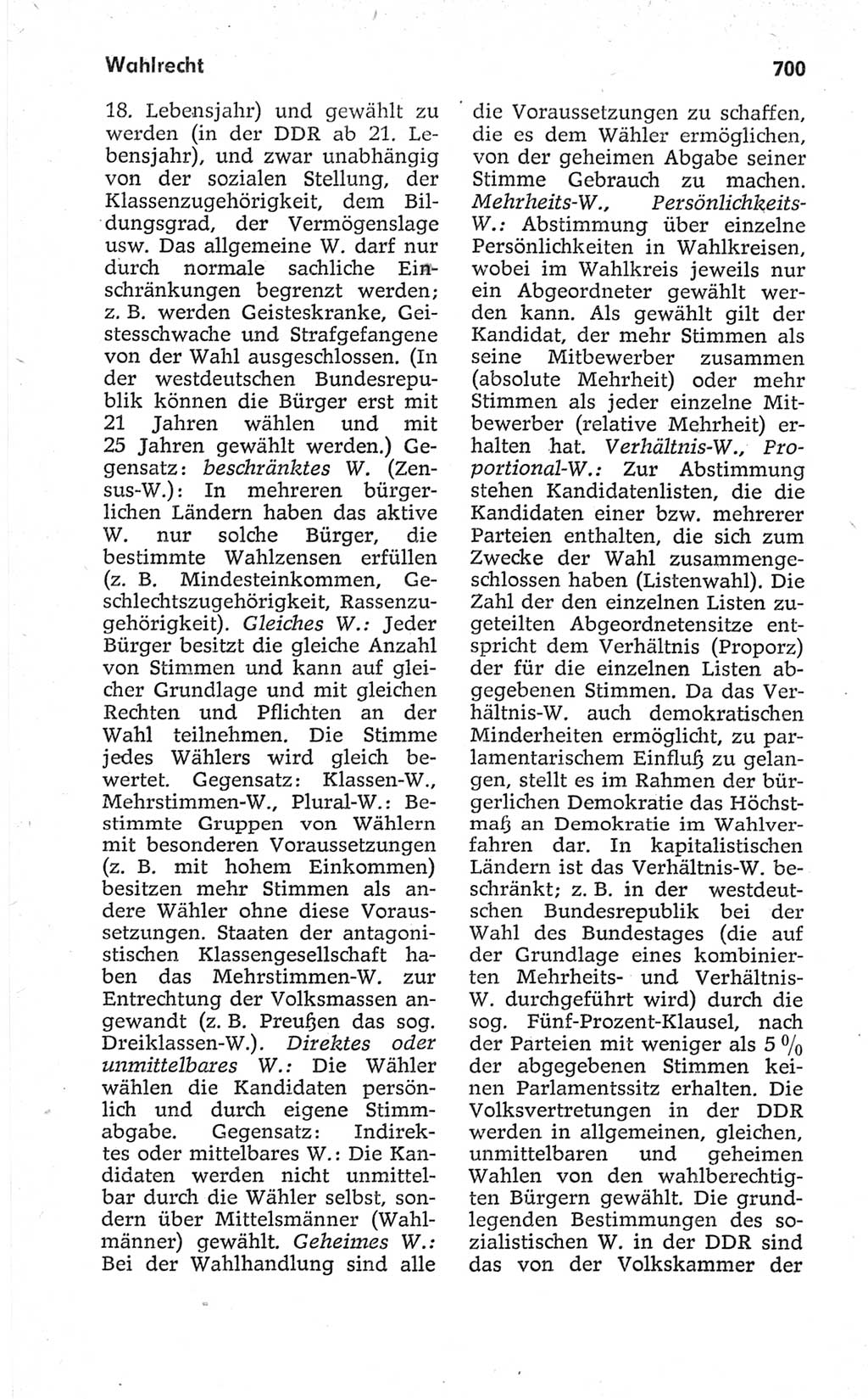 Kleines politisches Wörterbuch [Deutsche Demokratische Republik (DDR)] 1967, Seite 700 (Kl. pol. Wb. DDR 1967, S. 700)