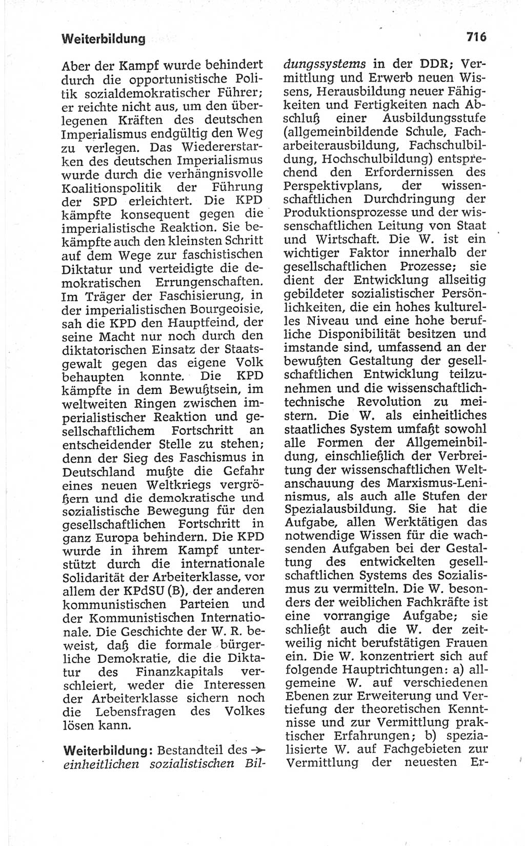 Kleines politisches Wörterbuch [Deutsche Demokratische Republik (DDR)] 1967, Seite 716 (Kl. pol. Wb. DDR 1967, S. 716)