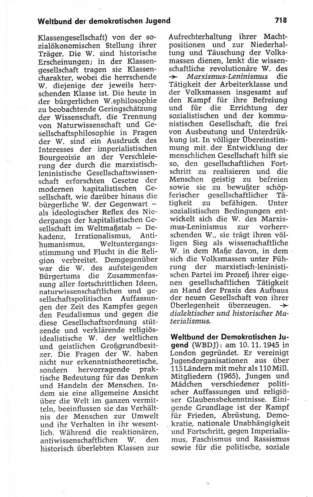 Kleines politisches Wörterbuch [Deutsche Demokratische Republik (DDR)] 1967, Seite 718 (Kl. pol. Wb. DDR 1967, S. 718)