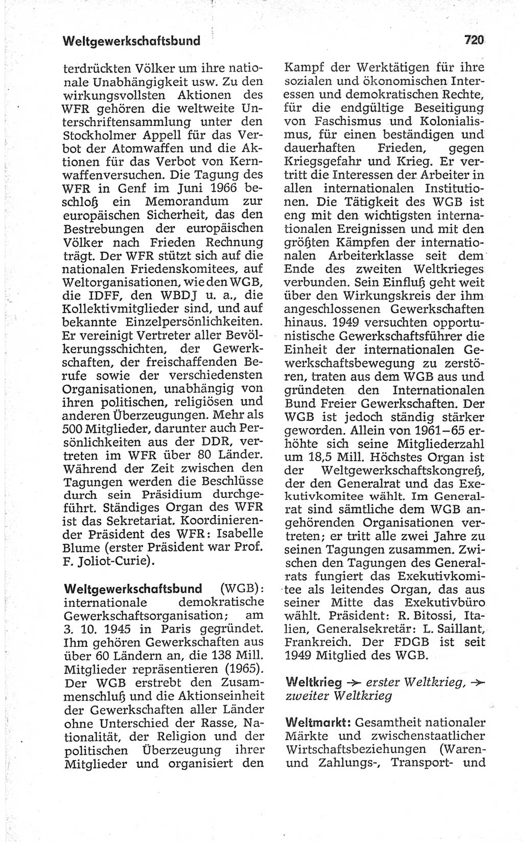 Kleines politisches Wörterbuch [Deutsche Demokratische Republik (DDR)] 1967, Seite 720 (Kl. pol. Wb. DDR 1967, S. 720)