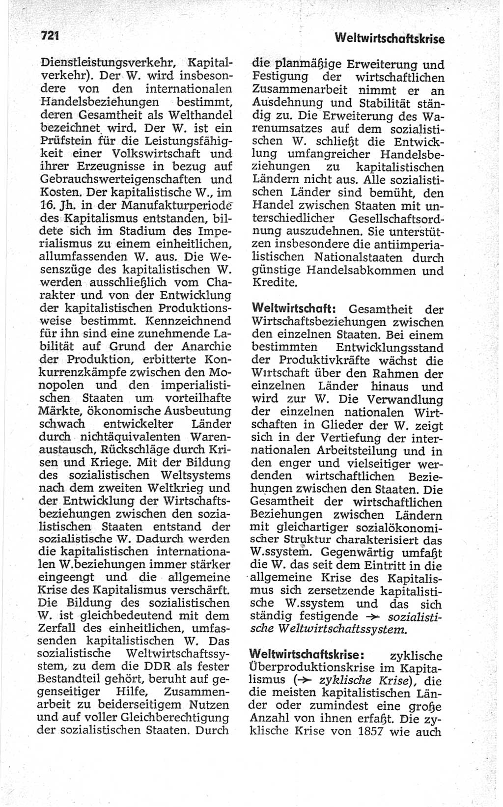 Kleines politisches Wörterbuch [Deutsche Demokratische Republik (DDR)] 1967, Seite 721 (Kl. pol. Wb. DDR 1967, S. 721)