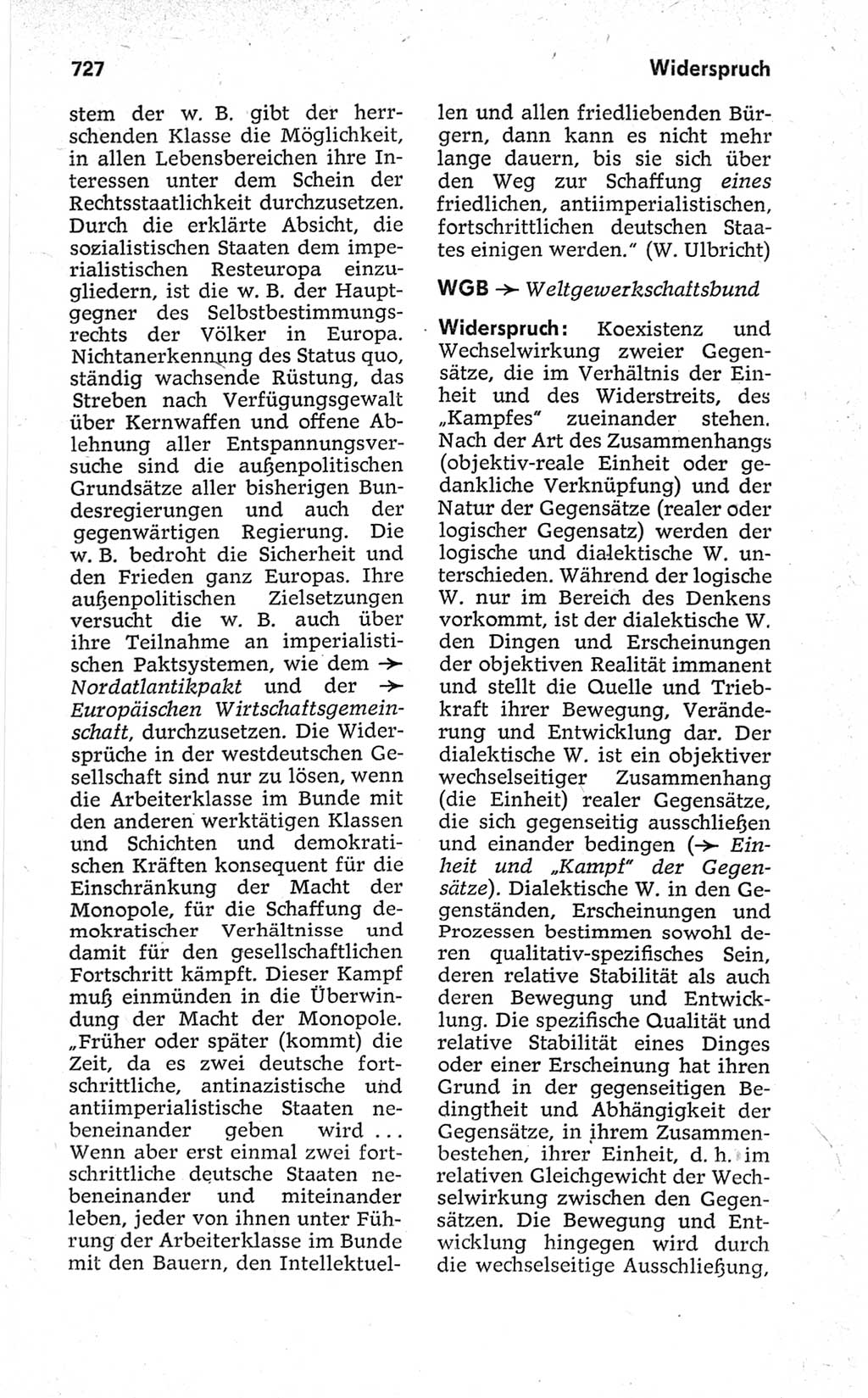 Kleines politisches Wörterbuch [Deutsche Demokratische Republik (DDR)] 1967, Seite 727 (Kl. pol. Wb. DDR 1967, S. 727)