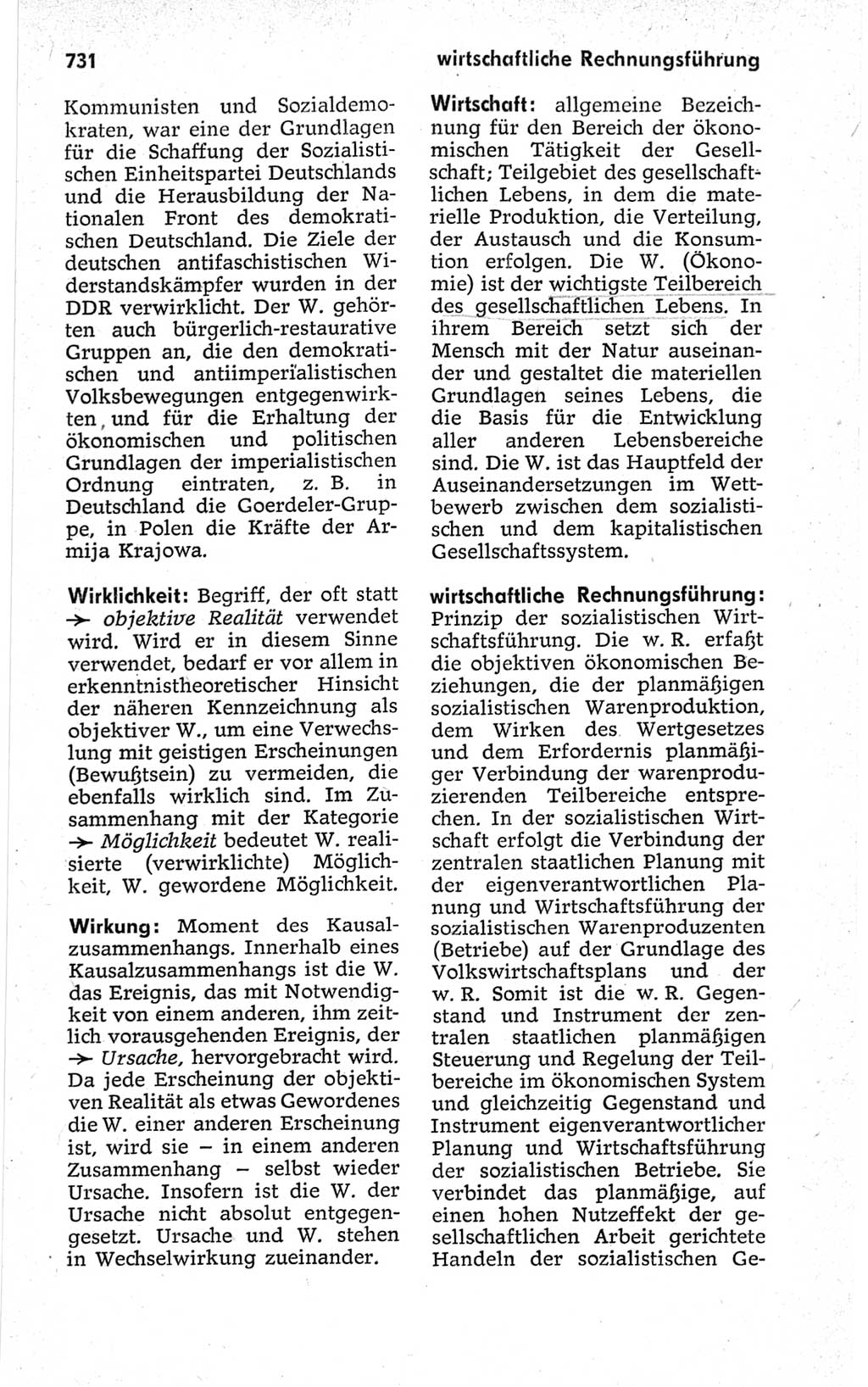 Kleines politisches Wörterbuch [Deutsche Demokratische Republik (DDR)] 1967, Seite 731 (Kl. pol. Wb. DDR 1967, S. 731)