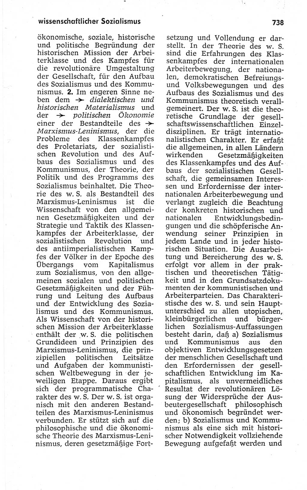 Kleines politisches Wörterbuch [Deutsche Demokratische Republik (DDR)] 1967, Seite 738 (Kl. pol. Wb. DDR 1967, S. 738)