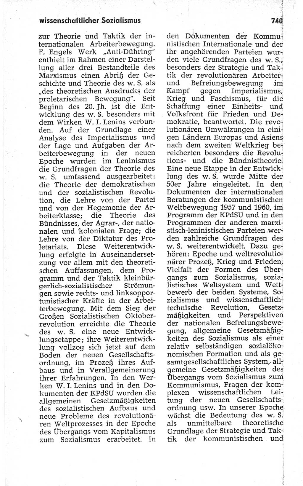 Kleines politisches Wörterbuch [Deutsche Demokratische Republik (DDR)] 1967, Seite 740 (Kl. pol. Wb. DDR 1967, S. 740)
