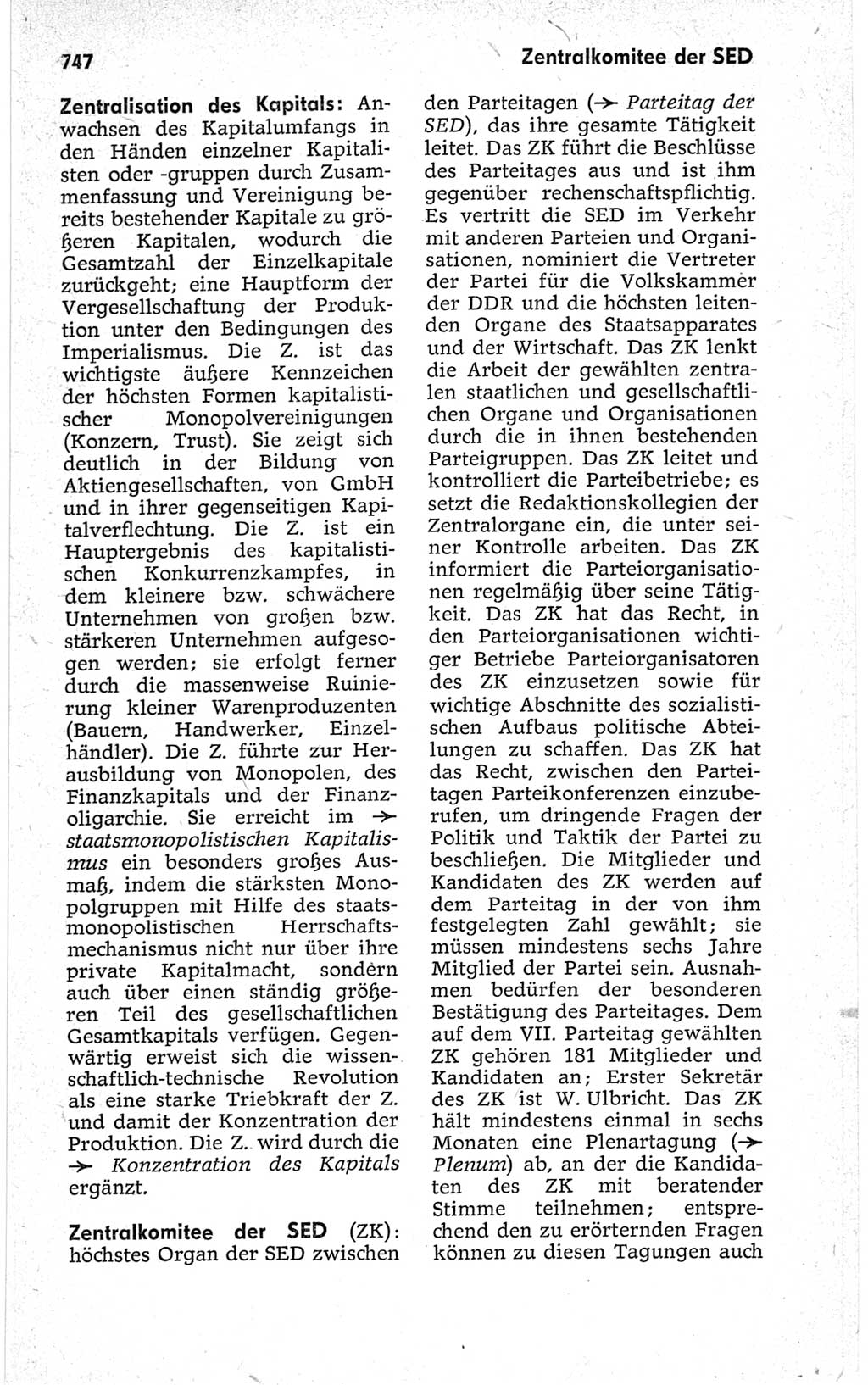 Kleines politisches Wörterbuch [Deutsche Demokratische Republik (DDR)] 1967, Seite 747 (Kl. pol. Wb. DDR 1967, S. 747)