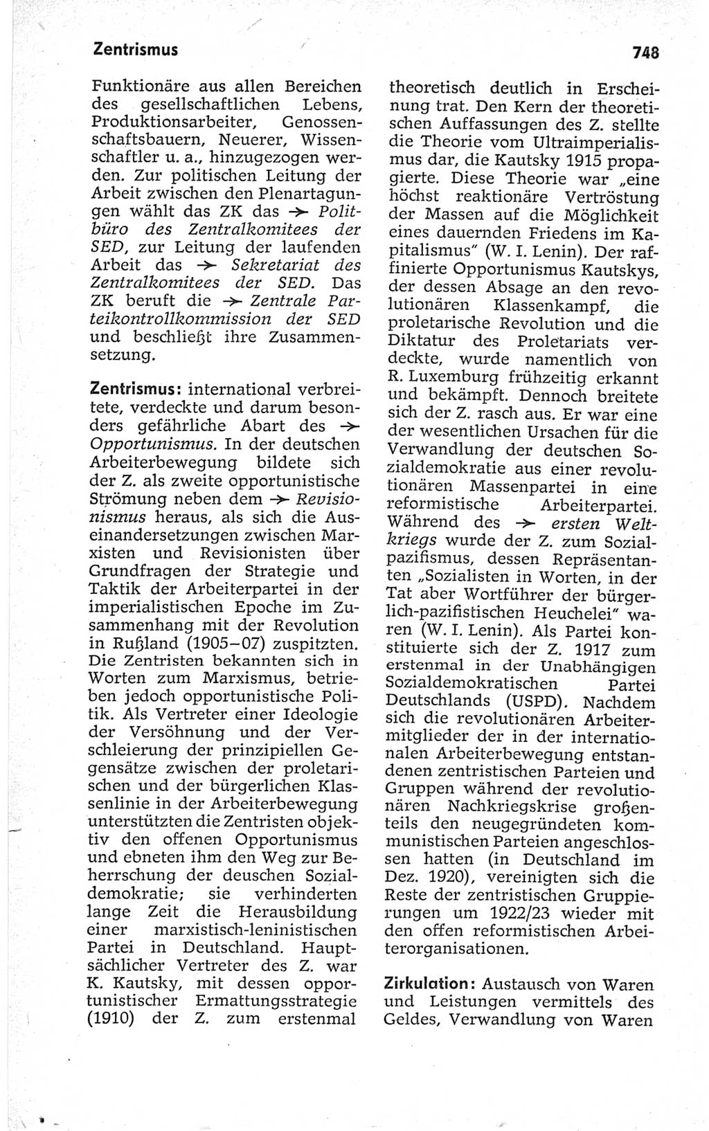 Kleines politisches Wörterbuch [Deutsche Demokratische Republik (DDR)] 1967, Seite 748 (Kl. pol. Wb. DDR 1967, S. 748)
