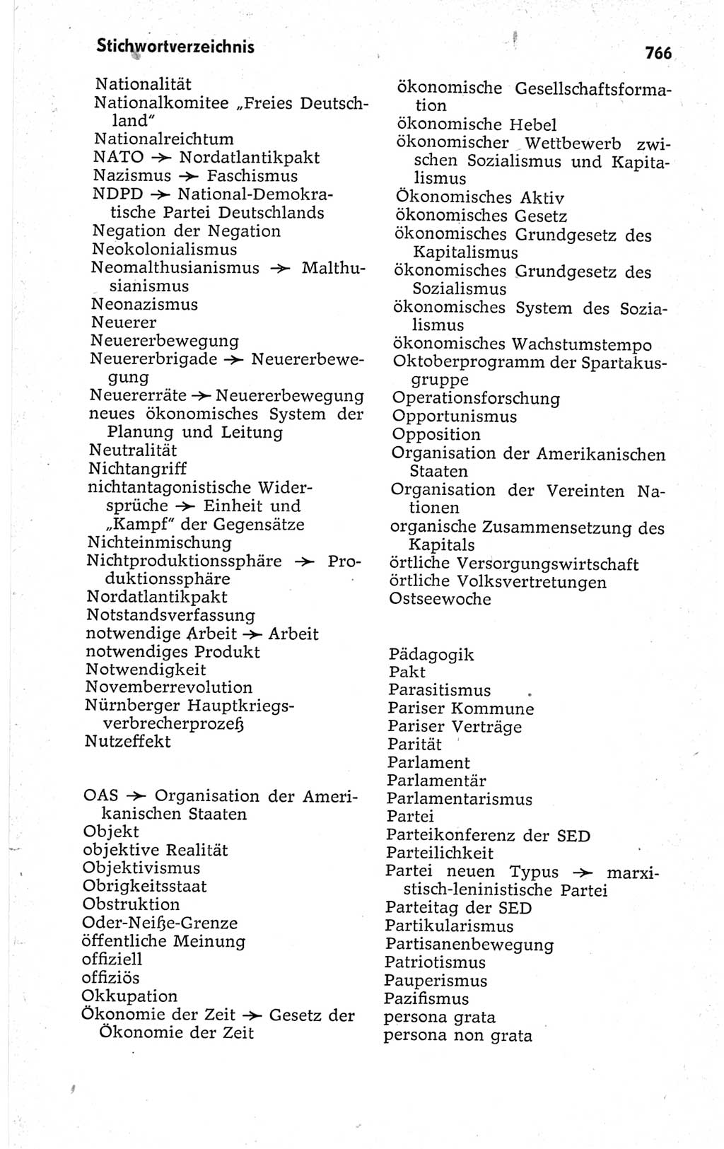 Kleines politisches Wörterbuch [Deutsche Demokratische Republik (DDR)] 1967, Seite 766 (Kl. pol. Wb. DDR 1967, S. 766)