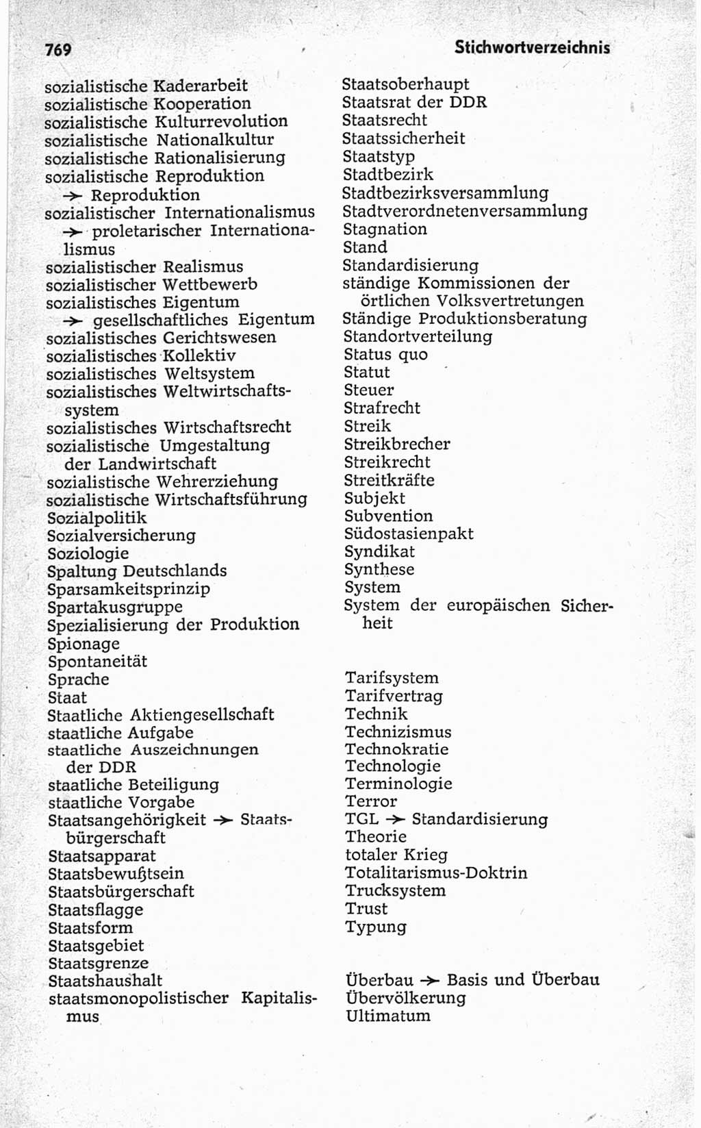 Kleines politisches Wörterbuch [Deutsche Demokratische Republik (DDR)] 1967, Seite 769 (Kl. pol. Wb. DDR 1967, S. 769)