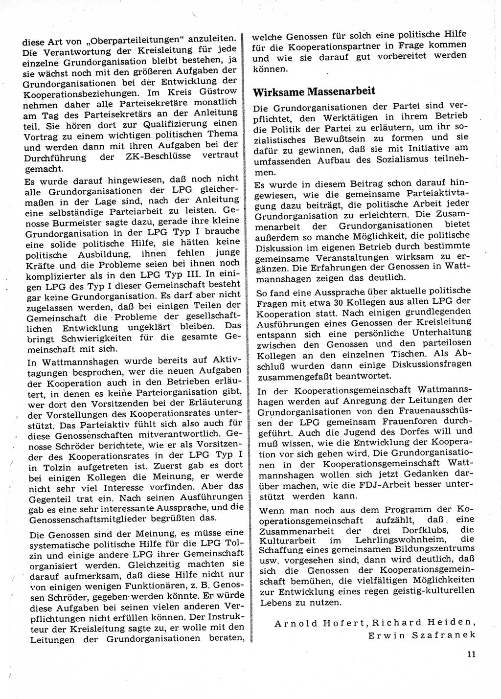 Neuer Weg (NW), Organ des Zentralkomitees (ZK) der SED (Sozialistische Einheitspartei Deutschlands) für Fragen des Parteilebens, 22. Jahrgang [Deutsche Demokratische Republik (DDR)] 1967, Seite 11 (NW ZK SED DDR 1967, S. 11)