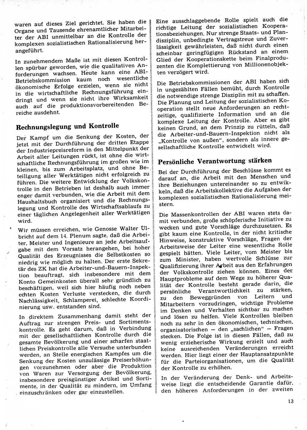 Neuer Weg (NW), Organ des Zentralkomitees (ZK) der SED (Sozialistische Einheitspartei Deutschlands) für Fragen des Parteilebens, 22. Jahrgang [Deutsche Demokratische Republik (DDR)] 1967, Seite 13 (NW ZK SED DDR 1967, S. 13)