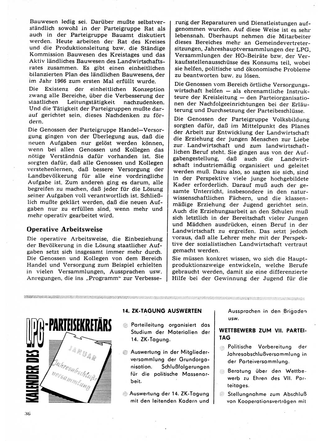 Neuer Weg (NW), Organ des Zentralkomitees (ZK) der SED (Sozialistische Einheitspartei Deutschlands) für Fragen des Parteilebens, 22. Jahrgang [Deutsche Demokratische Republik (DDR)] 1967, Seite 36 (NW ZK SED DDR 1967, S. 36)