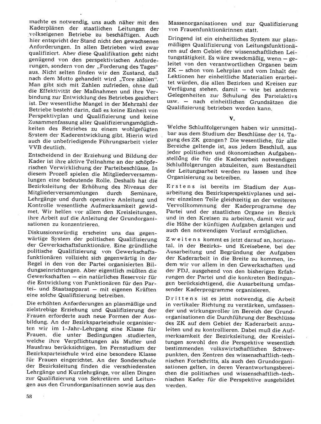 Neuer Weg (NW), Organ des Zentralkomitees (ZK) der SED (Sozialistische Einheitspartei Deutschlands) für Fragen des Parteilebens, 22. Jahrgang [Deutsche Demokratische Republik (DDR)] 1967, Seite 58 (NW ZK SED DDR 1967, S. 58)