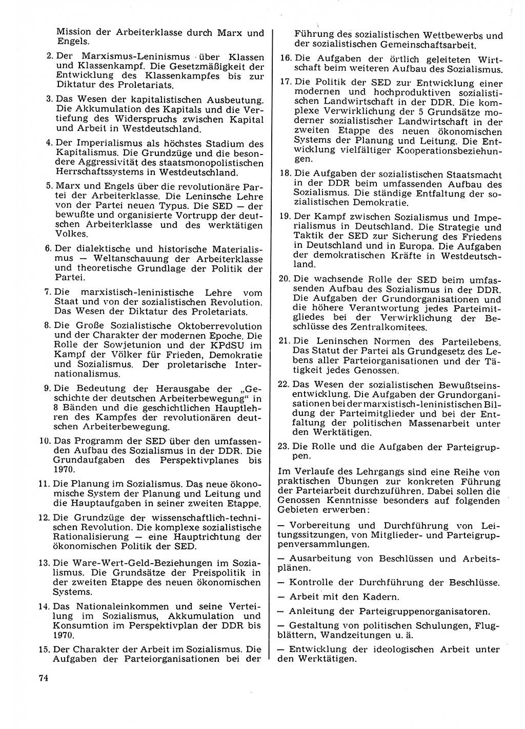 Neuer Weg (NW), Organ des Zentralkomitees (ZK) der SED (Sozialistische Einheitspartei Deutschlands) für Fragen des Parteilebens, 22. Jahrgang [Deutsche Demokratische Republik (DDR)] 1967, Seite 74 (NW ZK SED DDR 1967, S. 74)