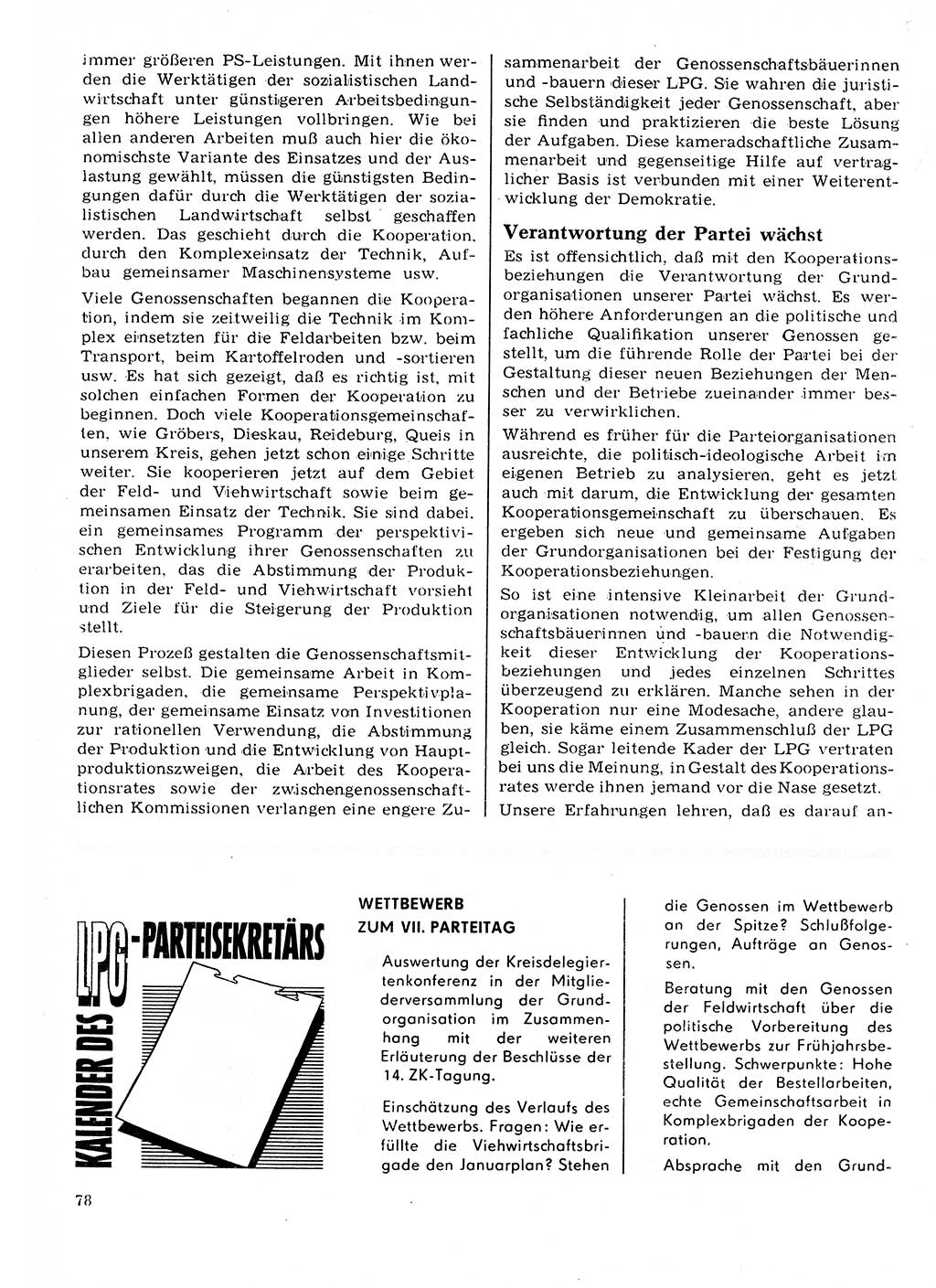 Neuer Weg (NW), Organ des Zentralkomitees (ZK) der SED (Sozialistische Einheitspartei Deutschlands) für Fragen des Parteilebens, 22. Jahrgang [Deutsche Demokratische Republik (DDR)] 1967, Seite 78 (NW ZK SED DDR 1967, S. 78)