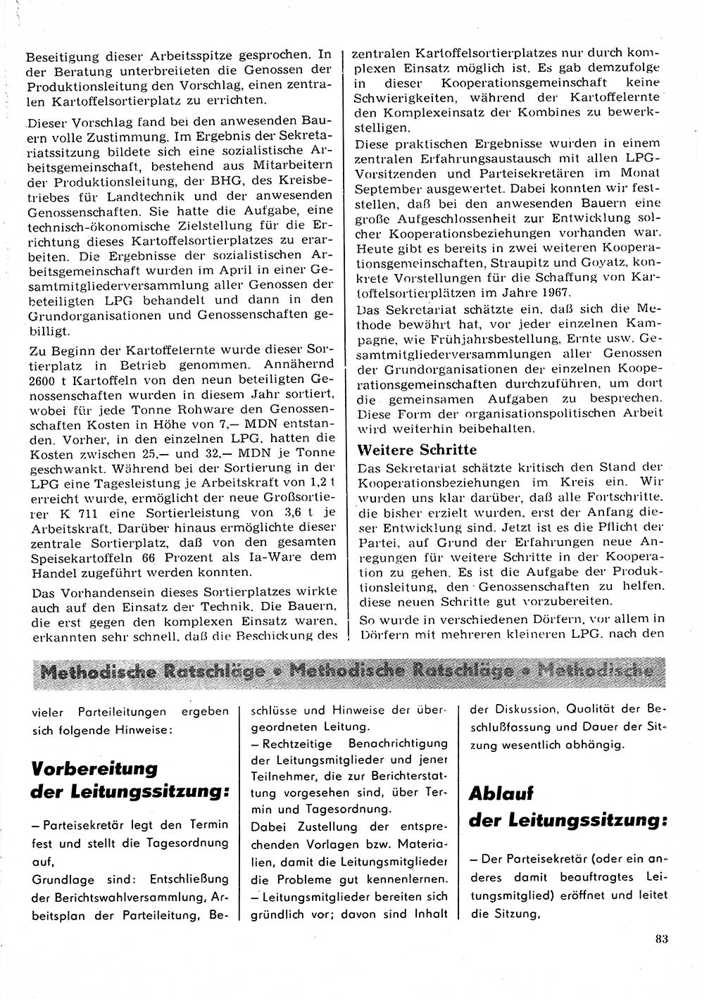 Neuer Weg (NW), Organ des Zentralkomitees (ZK) der SED (Sozialistische Einheitspartei Deutschlands) für Fragen des Parteilebens, 22. Jahrgang [Deutsche Demokratische Republik (DDR)] 1967, Seite 83 (NW ZK SED DDR 1967, S. 83)