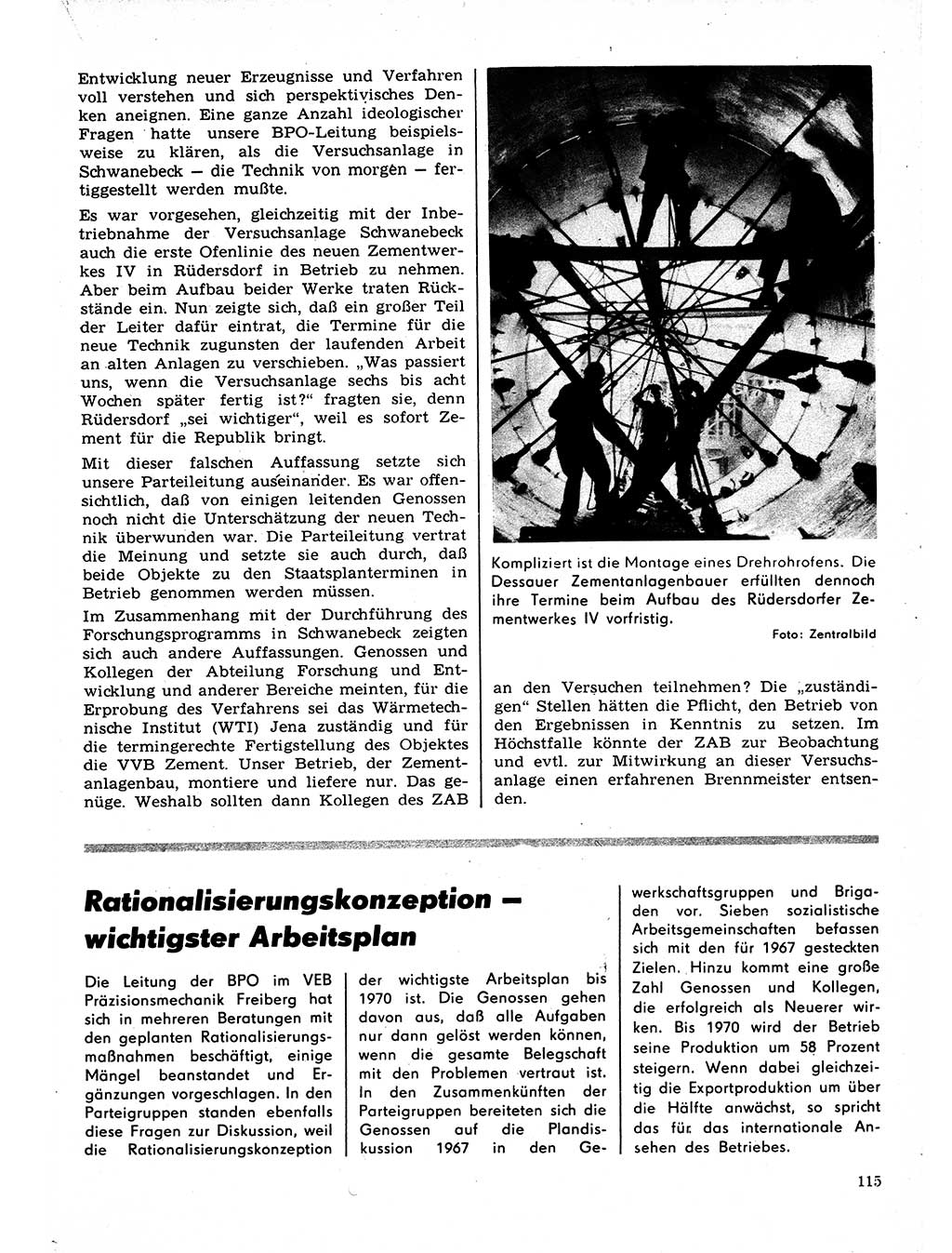 Neuer Weg (NW), Organ des Zentralkomitees (ZK) der SED (Sozialistische Einheitspartei Deutschlands) für Fragen des Parteilebens, 22. Jahrgang [Deutsche Demokratische Republik (DDR)] 1967, Seite 115 (NW ZK SED DDR 1967, S. 115)