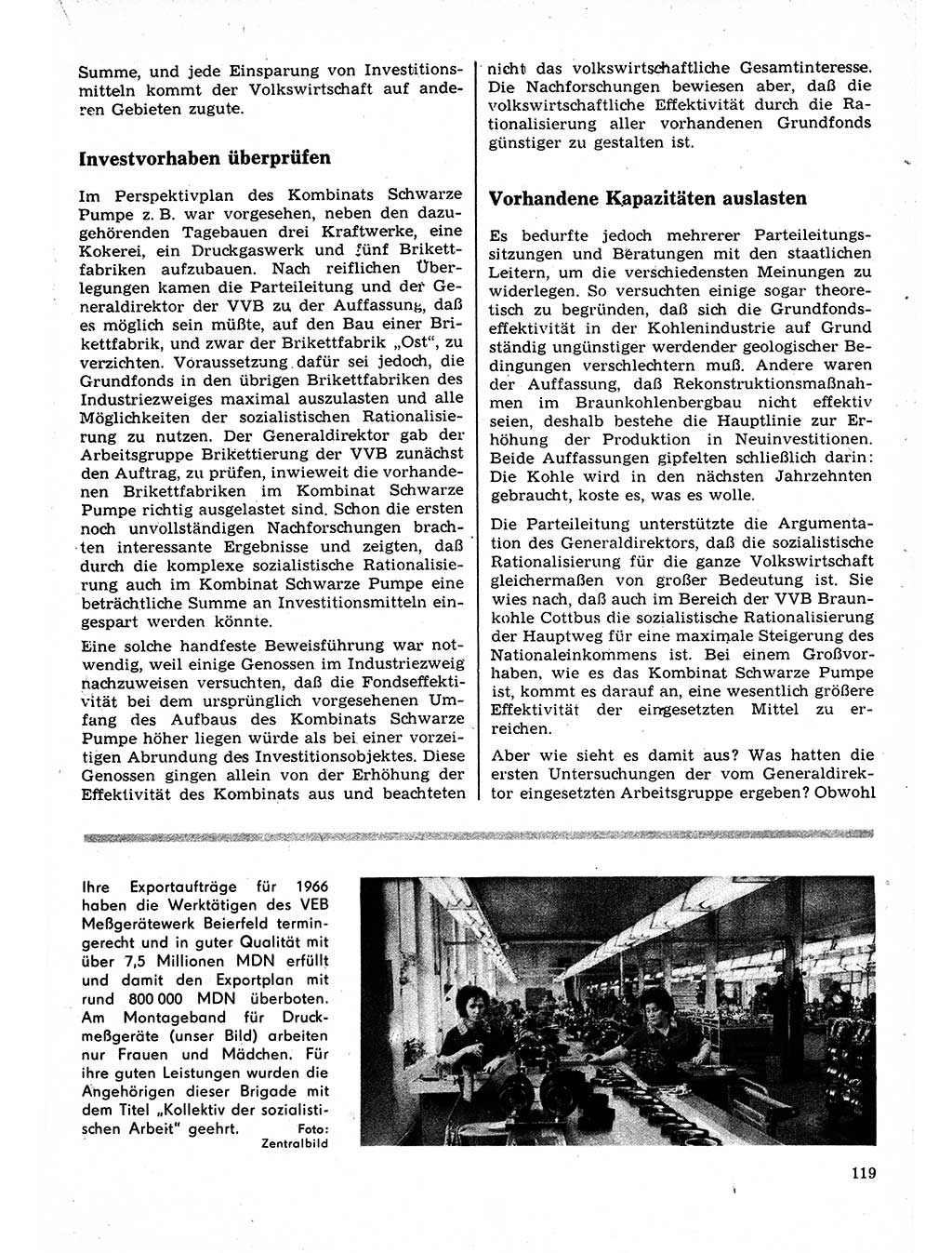 Neuer Weg (NW), Organ des Zentralkomitees (ZK) der SED (Sozialistische Einheitspartei Deutschlands) für Fragen des Parteilebens, 22. Jahrgang [Deutsche Demokratische Republik (DDR)] 1967, Seite 119 (NW ZK SED DDR 1967, S. 119)